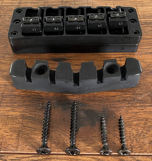 Warwick SPW301255B Aluminum Bridge & Tailpiece 5 String Bass Black