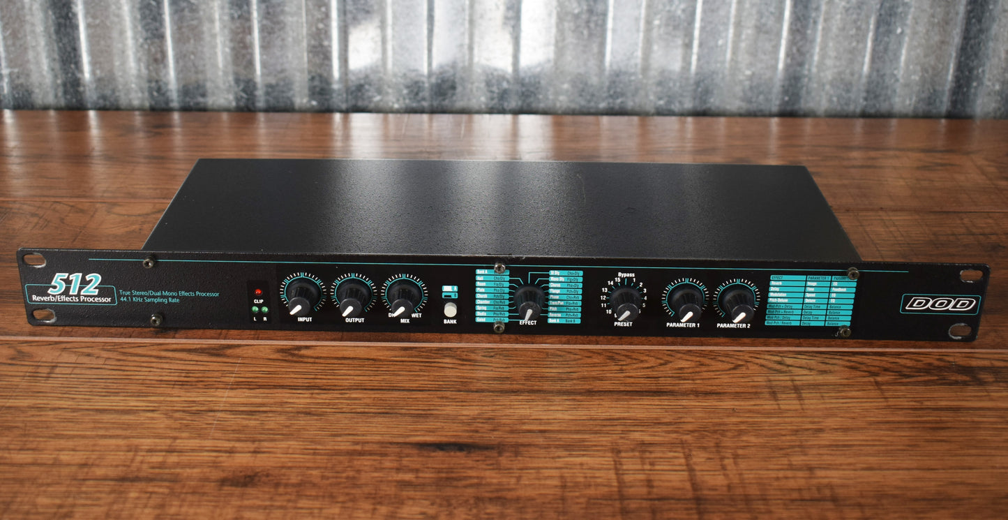 DOD 512 Reverb/Effects Processor Rack Mount Used