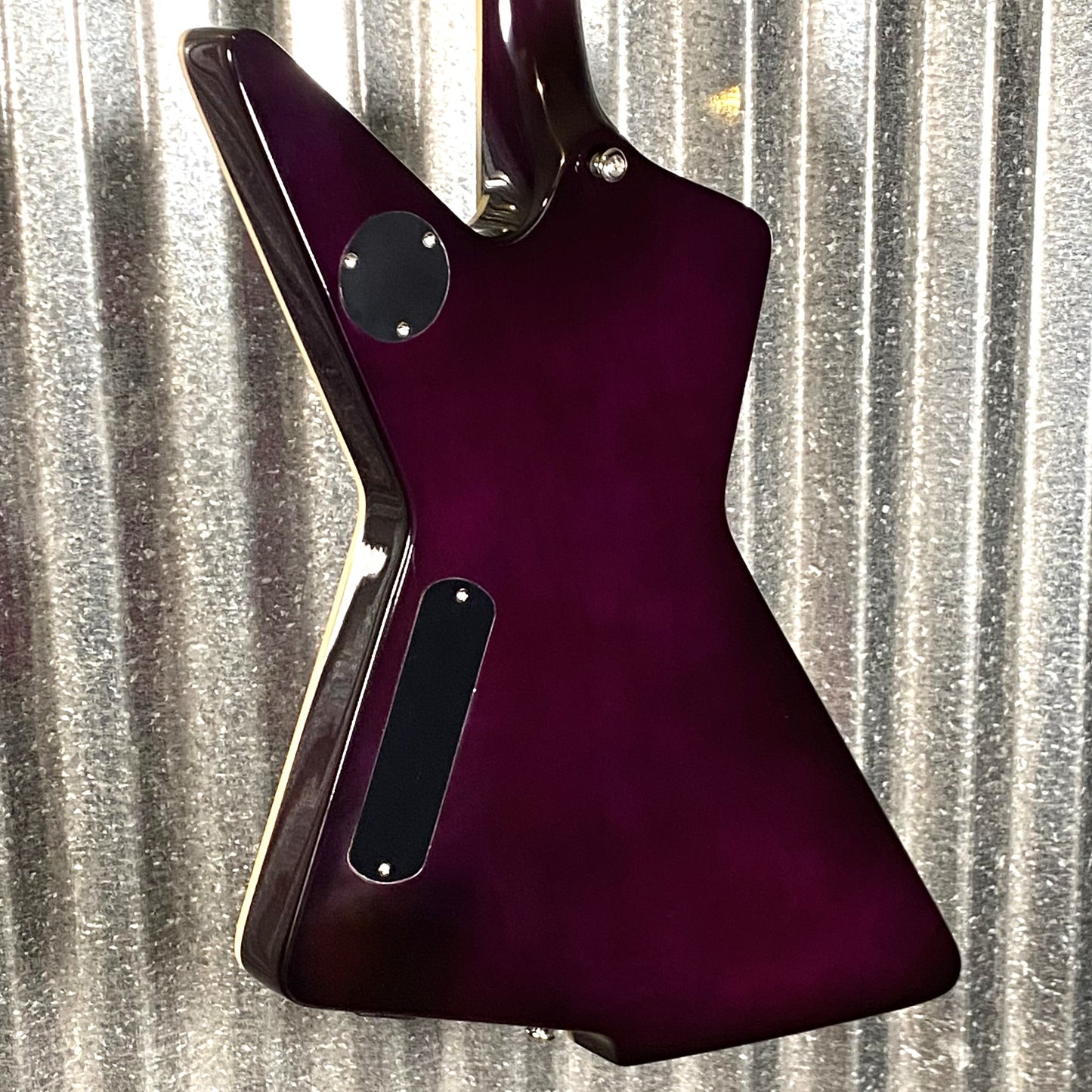 Westcreek Revenge Explorer Flame Transparent Purple Burst Guitar #0073 Used