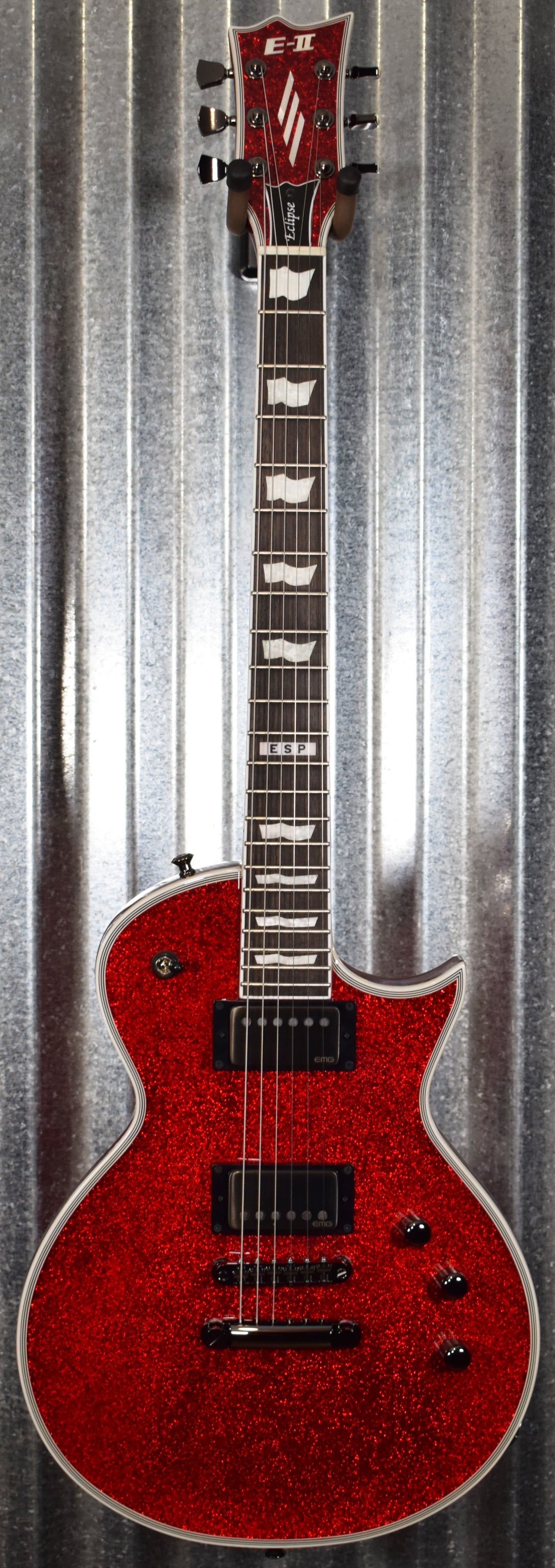 ESP E-II Eclipse DB Red Sparkle EMG Guitar & Case EIIECDBRSP Japan #ES0730203