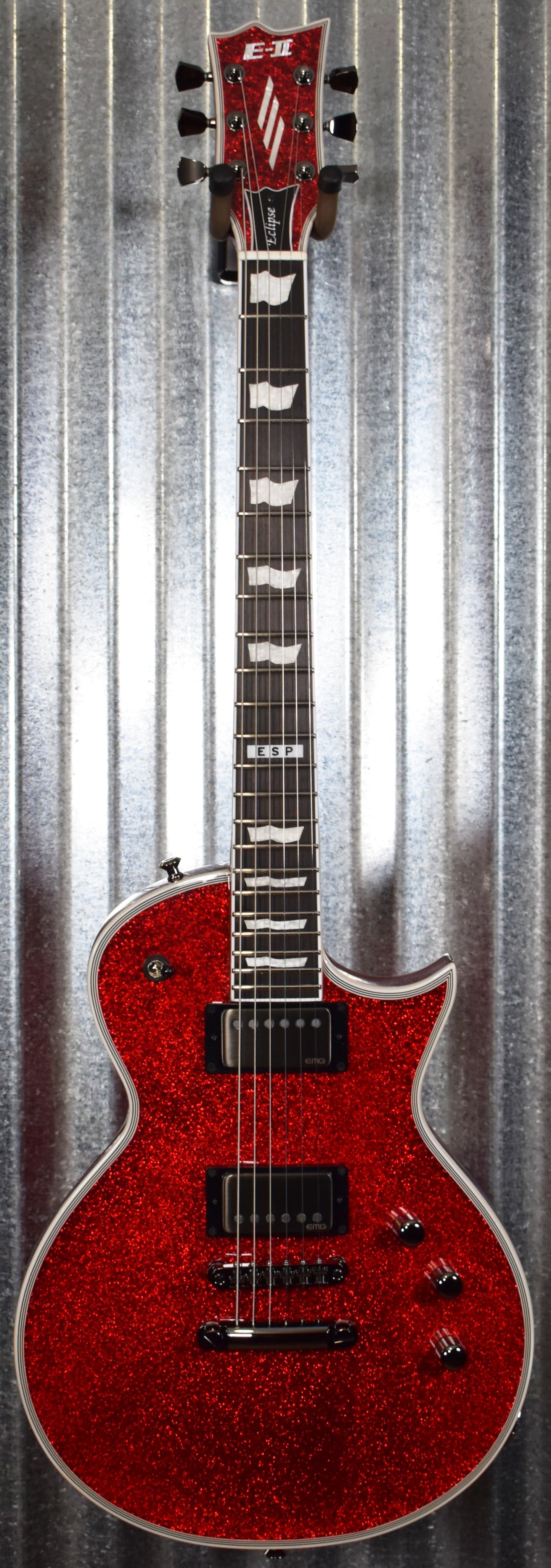 ESP E-II Eclipse DB Red Sparkle EMG Guitar & Case EIIECDBRSP Japan #ES1300203