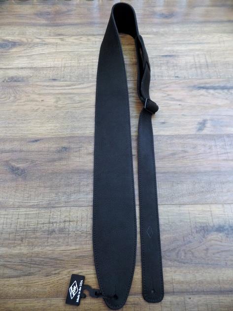 LM Products BB-3 BK 3.5" Ballglove Leather Guitar Strap in Black