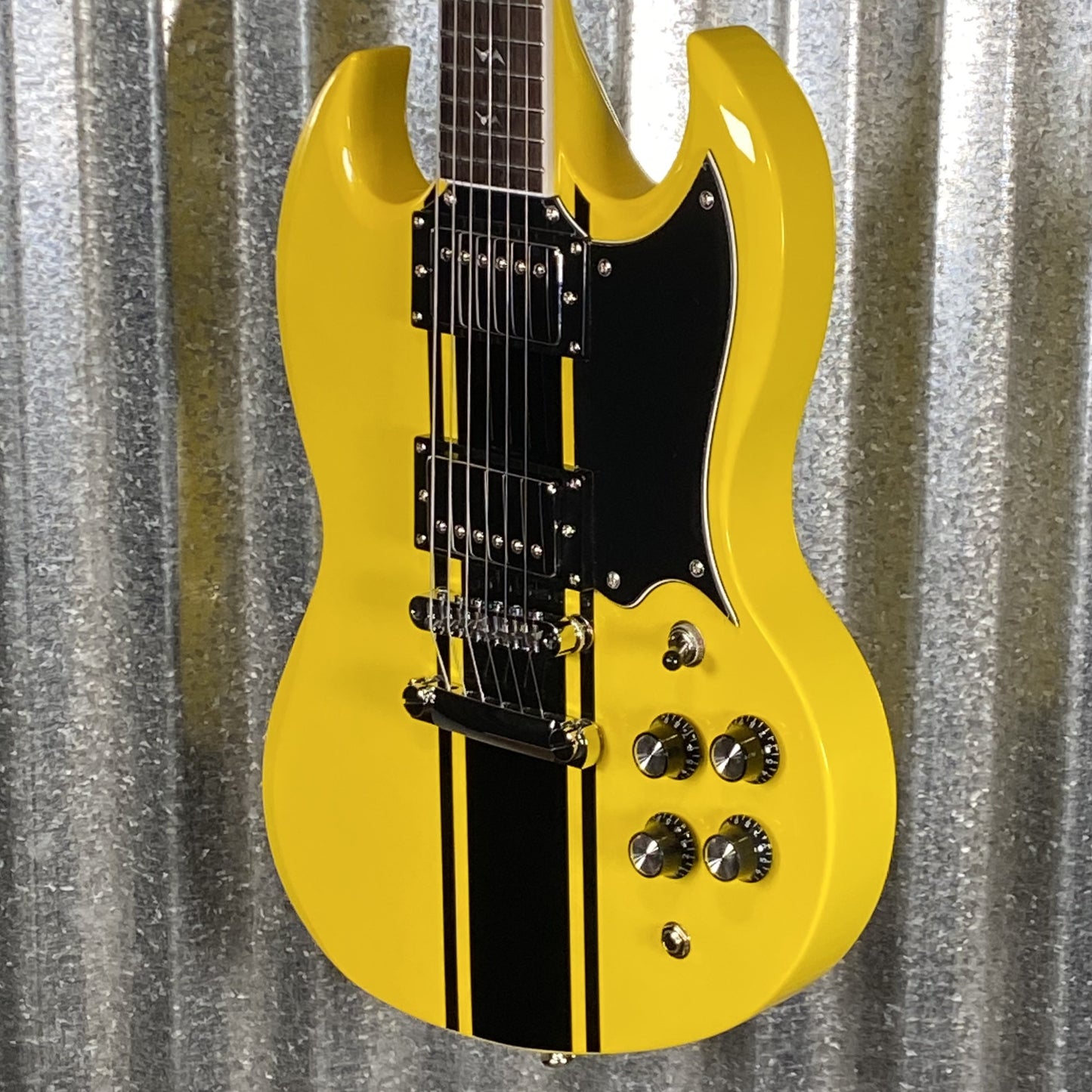 Westcreek Racer Offset SG Yellow Solid Body Guitar #0068 Used