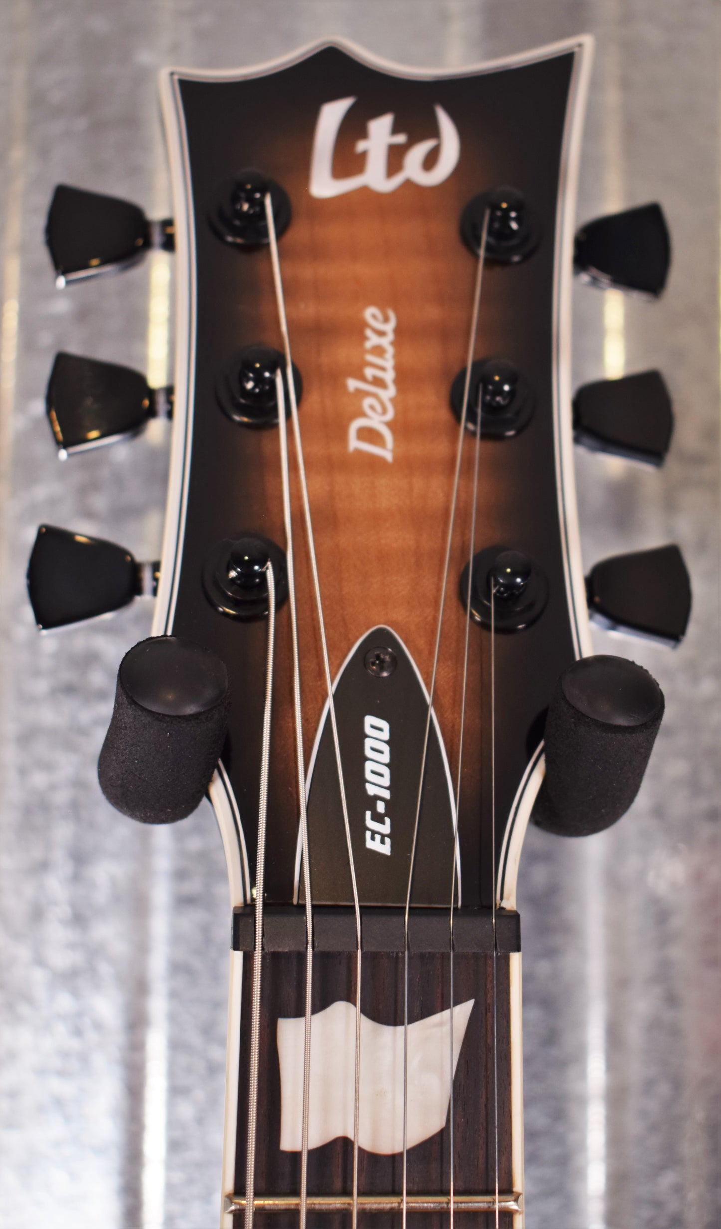 ESP LTD EC-1000T Flame Black Natural Burst Seymour Duncan Guitar LEC1000TFMBLKNB #0219 Demo