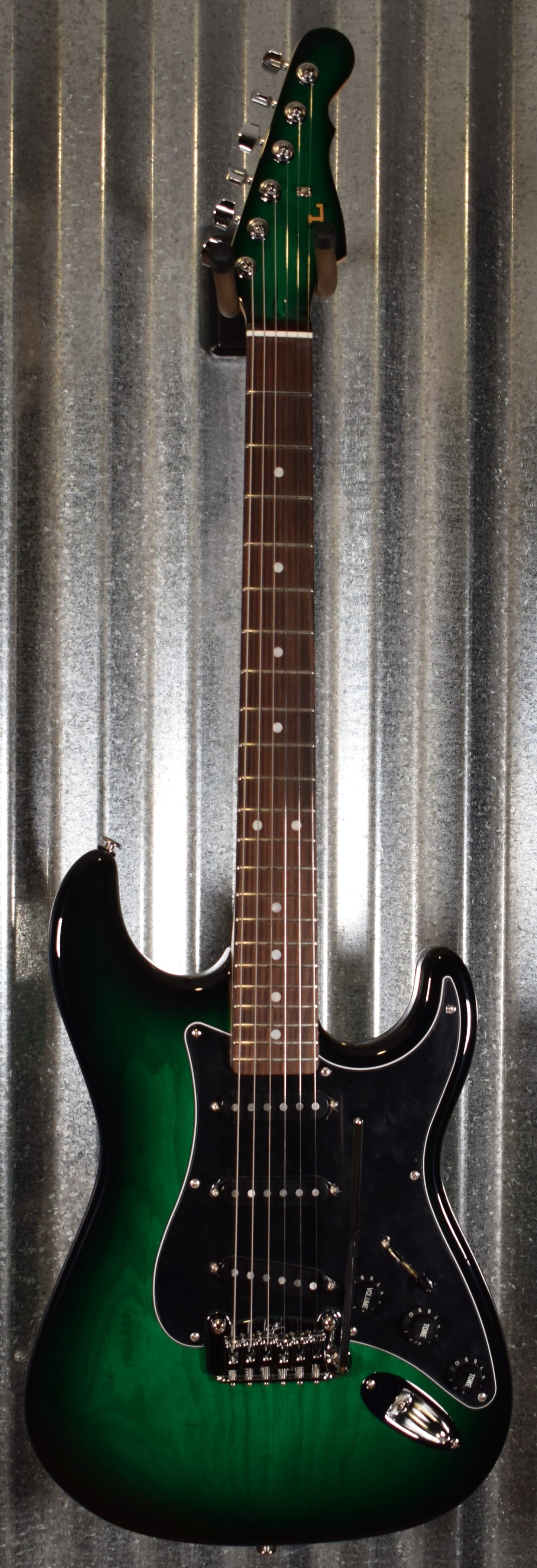 G&L USA Legacy Greenburst Rosewood Satin Neck Guitar & Case #5347