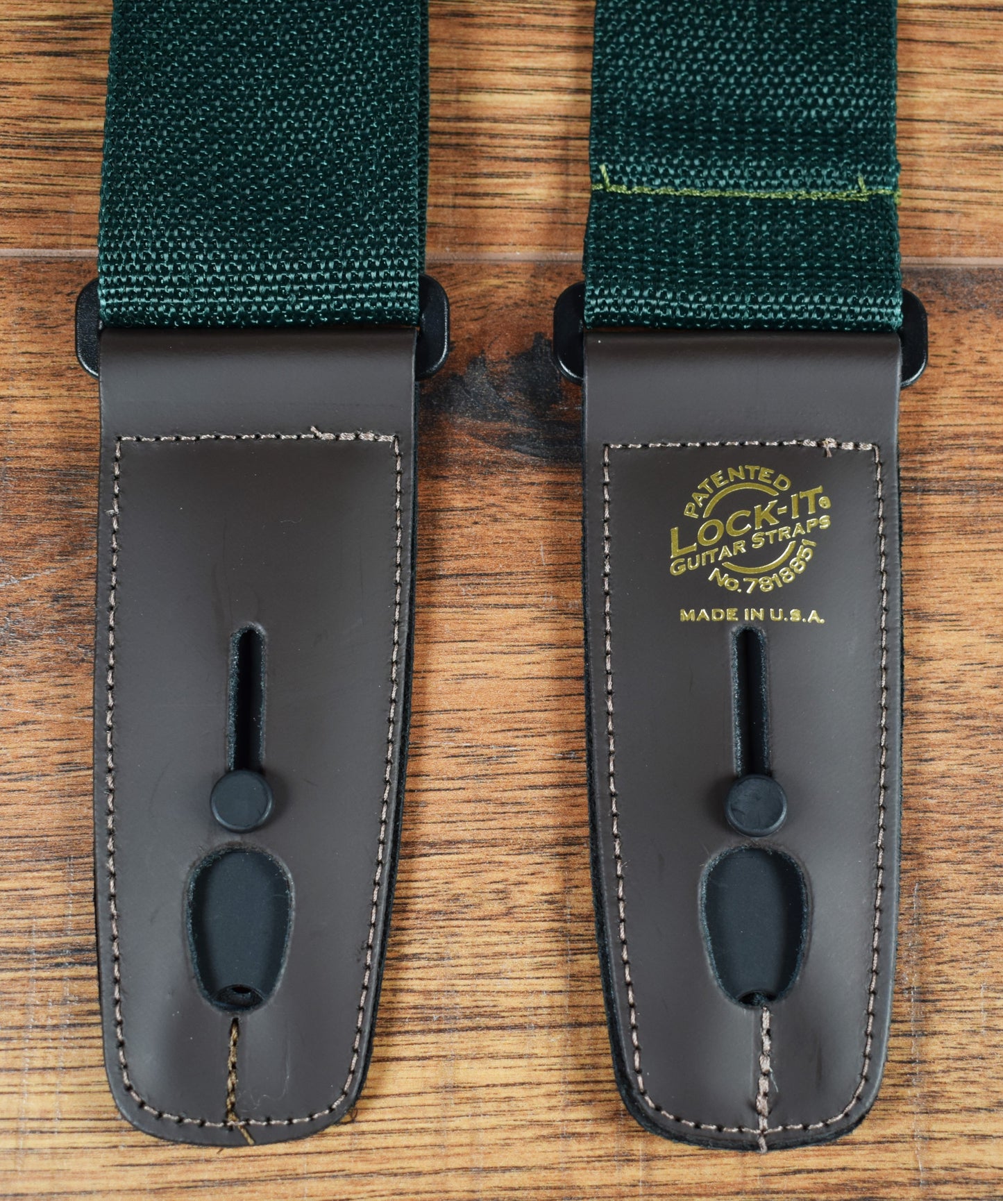 LOCK-IT Straps Polypro Series 2" Dark Green Poly Guitar Bass Strap 007 P2-DGRN/BRN