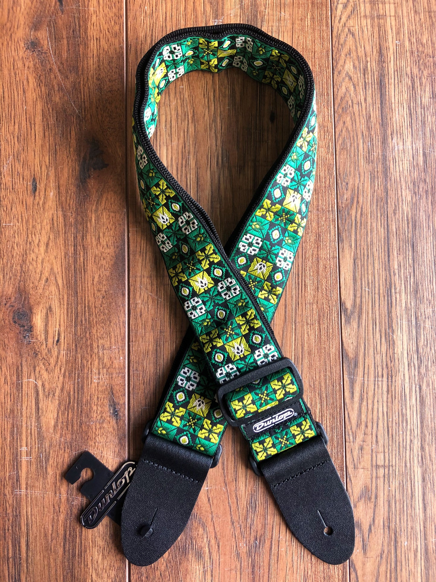 Dunlop D6701GN Winterland Jacquard Guitar & Bass Strap Green