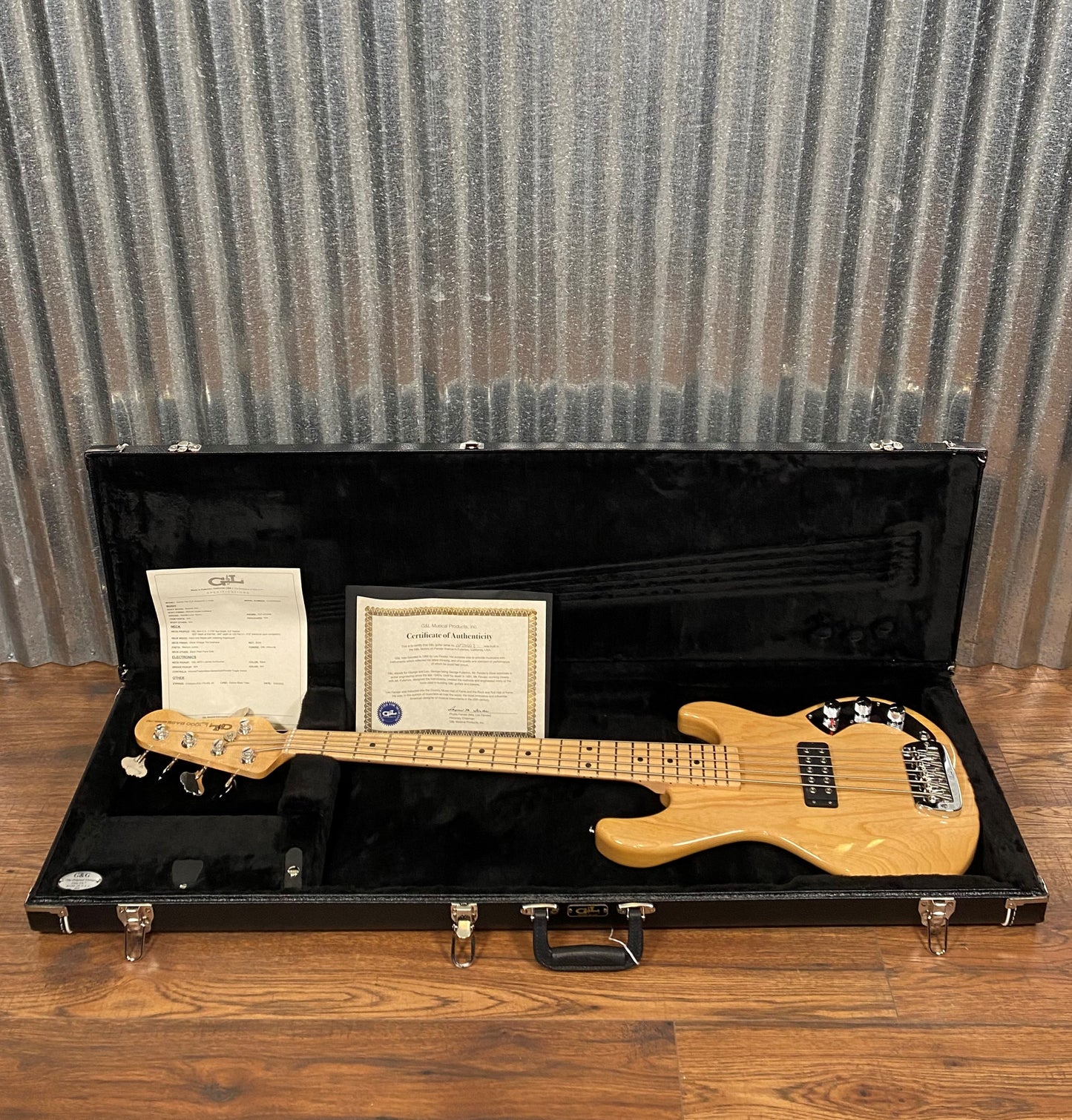 G&L USA CLF Research L-1000 S750 5 String Bass Natural & Case #5023