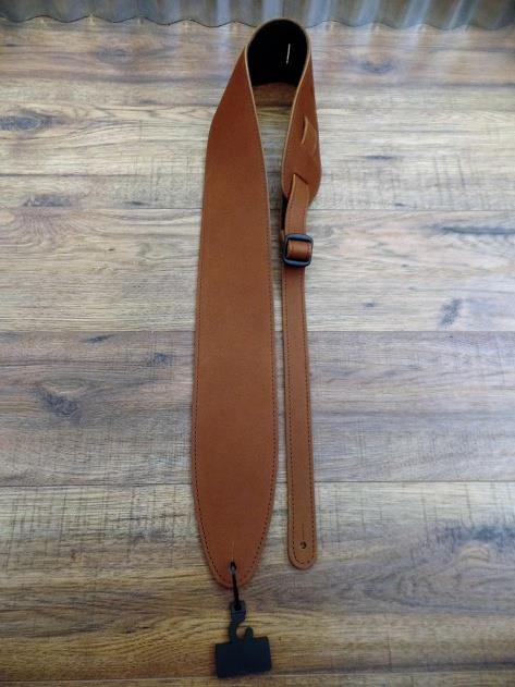 LM Products BB-3 BR 3.5" Ballglove Leather Guitar Strap in Brown