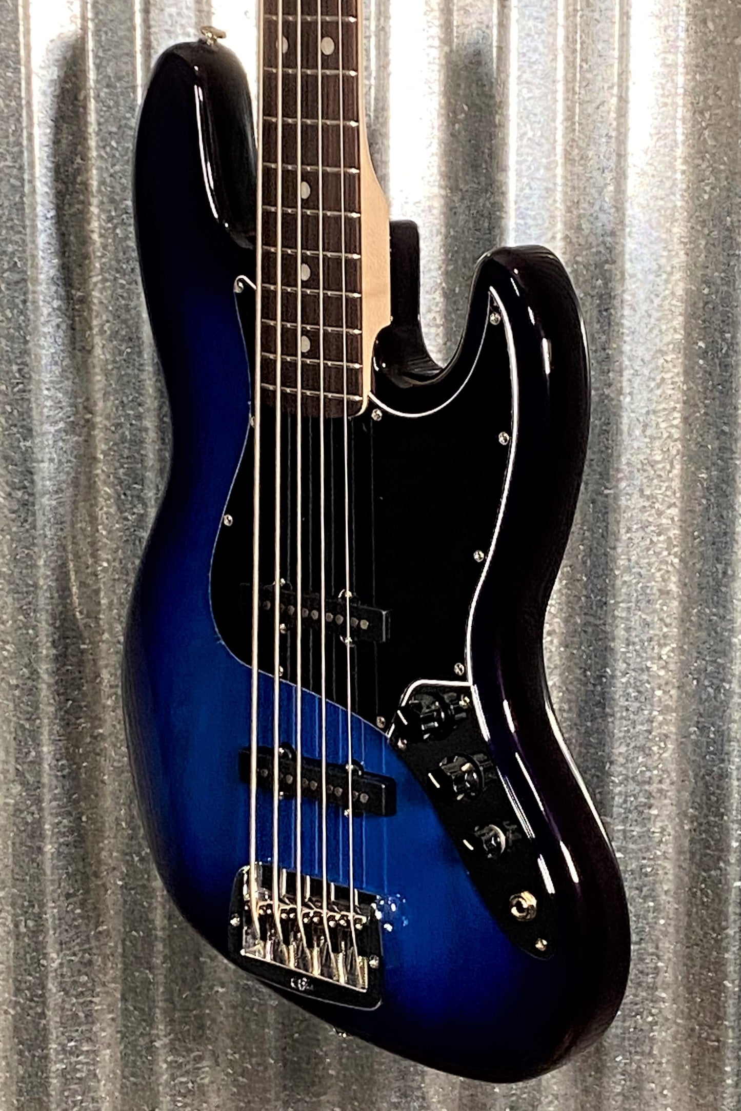 G&L USA JB-5 Blueburst 5 String Jazz Bass Rosewood Satin Neck & Case JB5 #1080