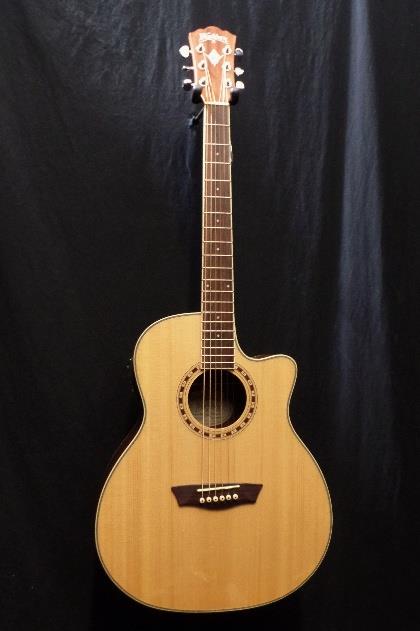 Washburn Harvest Series WD7SCE Acoustic Electric Guitar & Bag Scratch & Dent #00