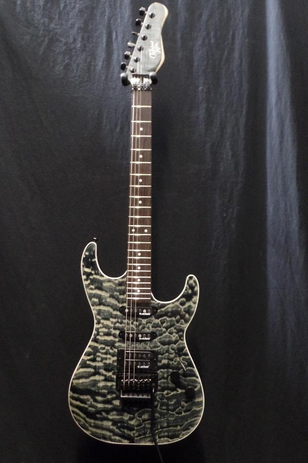 Michael Kelly 1964 Guitar Quilt Top Hint Black Floyd Rose Tremolo Blemish #2343