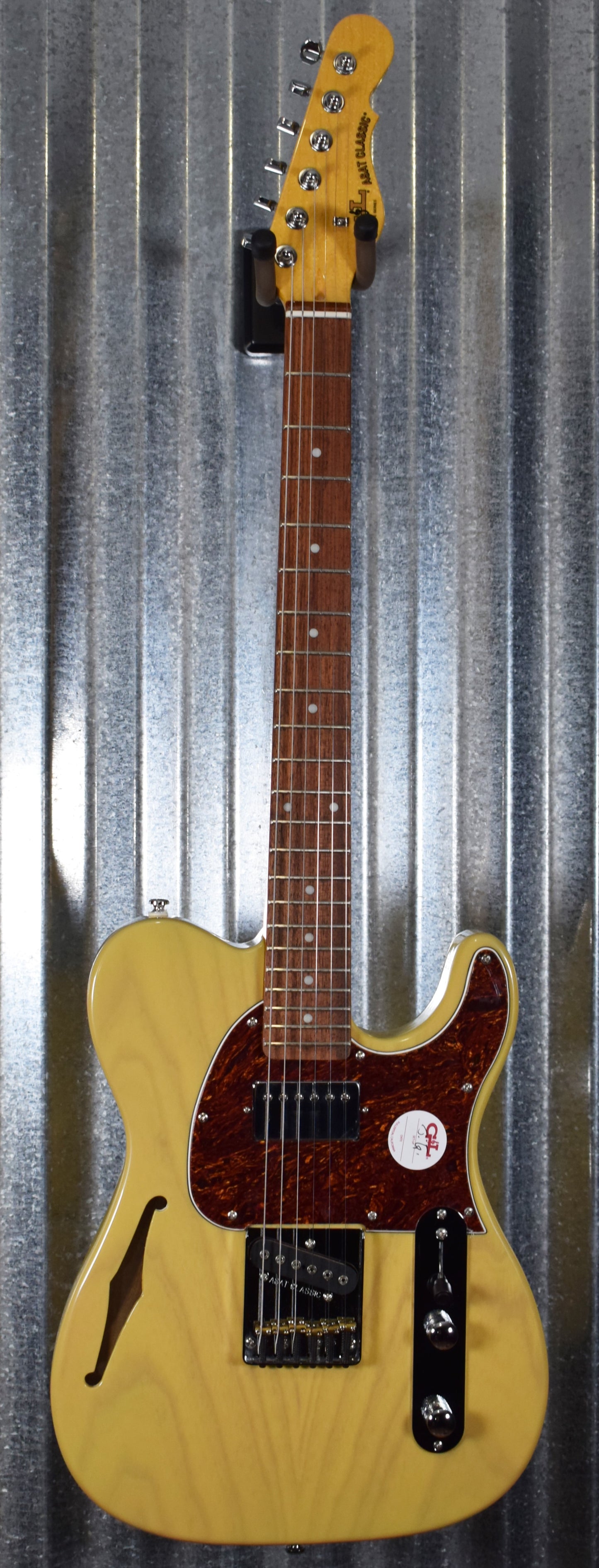 G&L Tribute ASAT Classic Bluesboy Semi Hollow Blonde Natural Neck Guitar #6083 Used