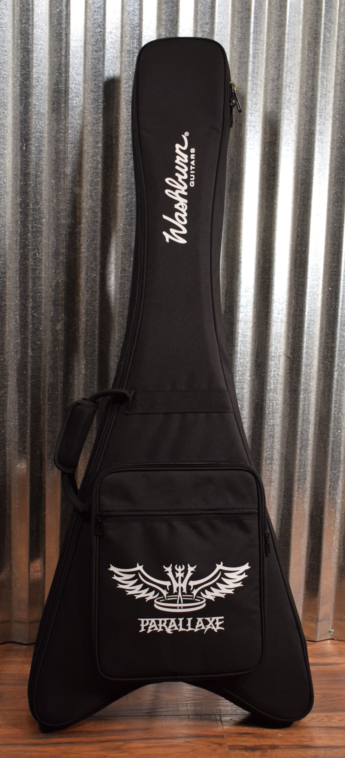 Washburn Parallax V260FR Michael Sweet V Black Yellow Stryper Guitar & Bag #0489