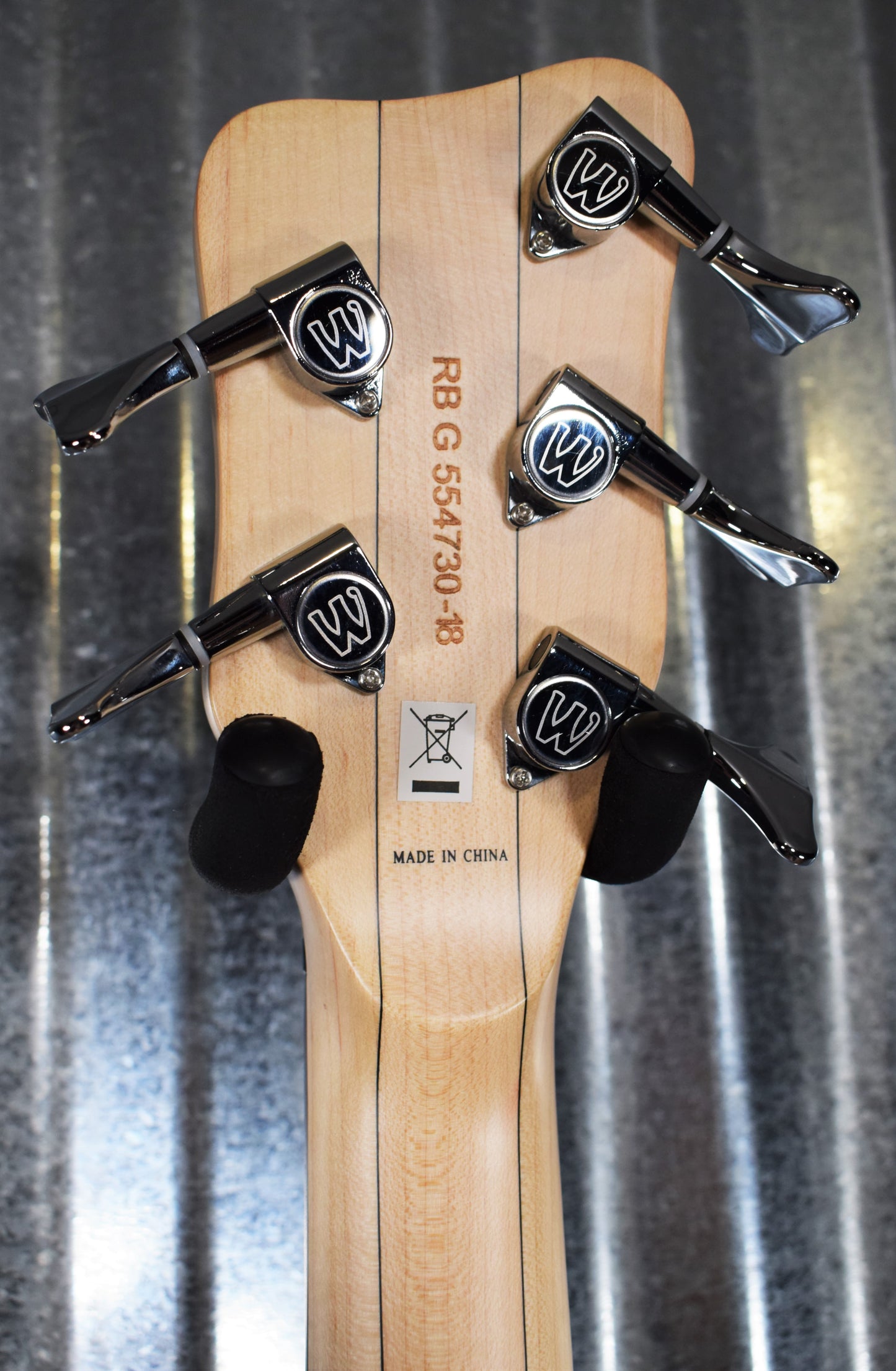 Warwick Rockbass Streamer Standard Natural 5 String Bass & Bag #3018