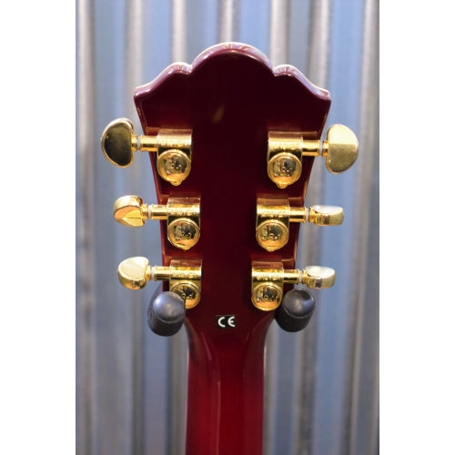 Washburn HB-35 Semi Hollow Guitar Wine Red & Hardshell Case HB35WRK #1010