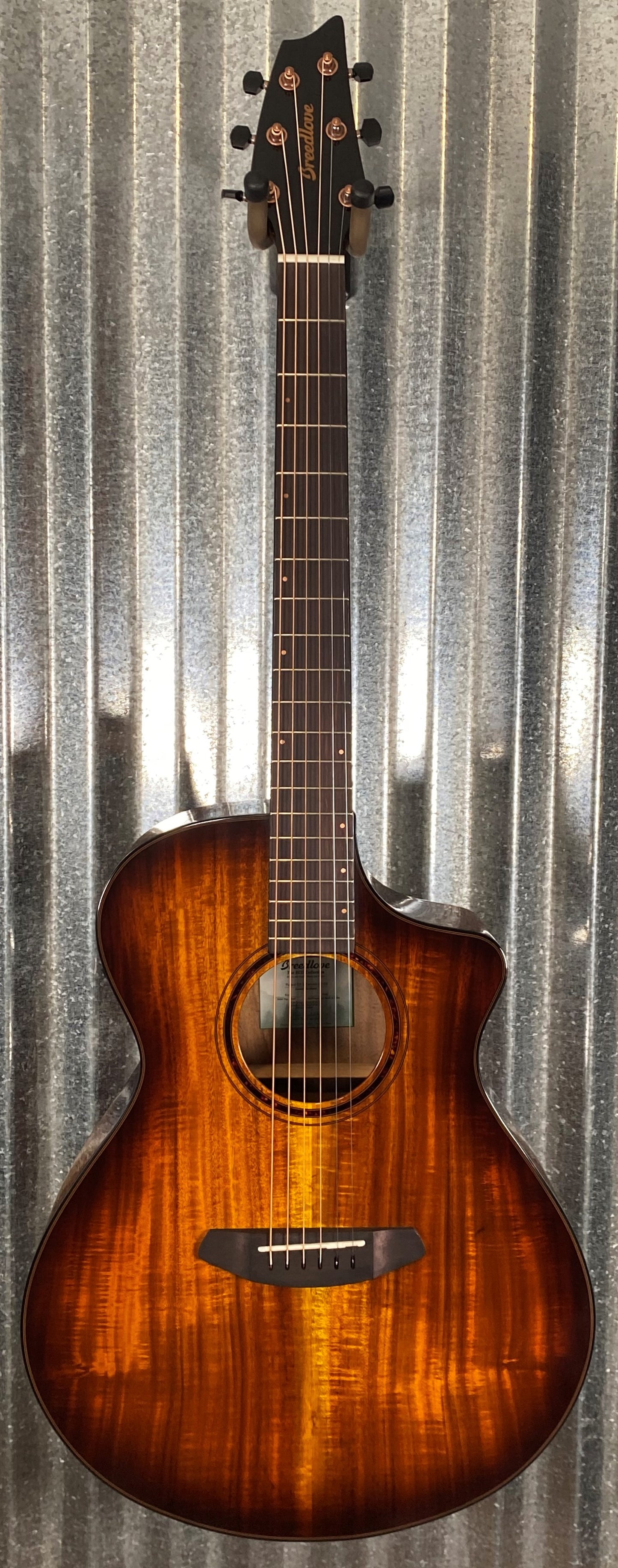 Breedlove Pursuit Exotic S Concert Edgeburst CE Koa Acoustic Electric Guitar PSCN44CEKOKO #5507