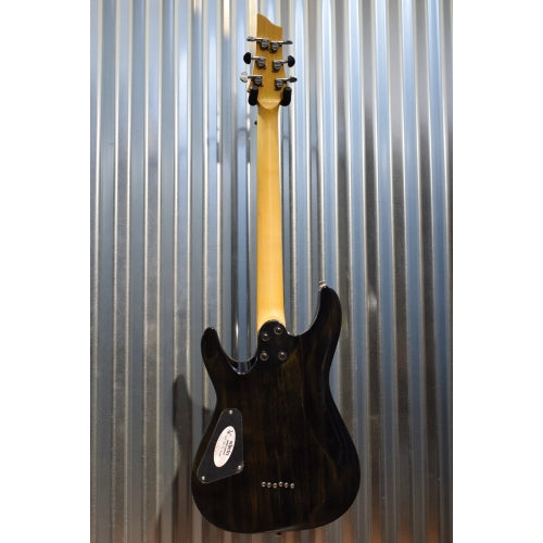 Schecter C-6 Plus Quilt Top Charcoal Burst Guitar CB #5391