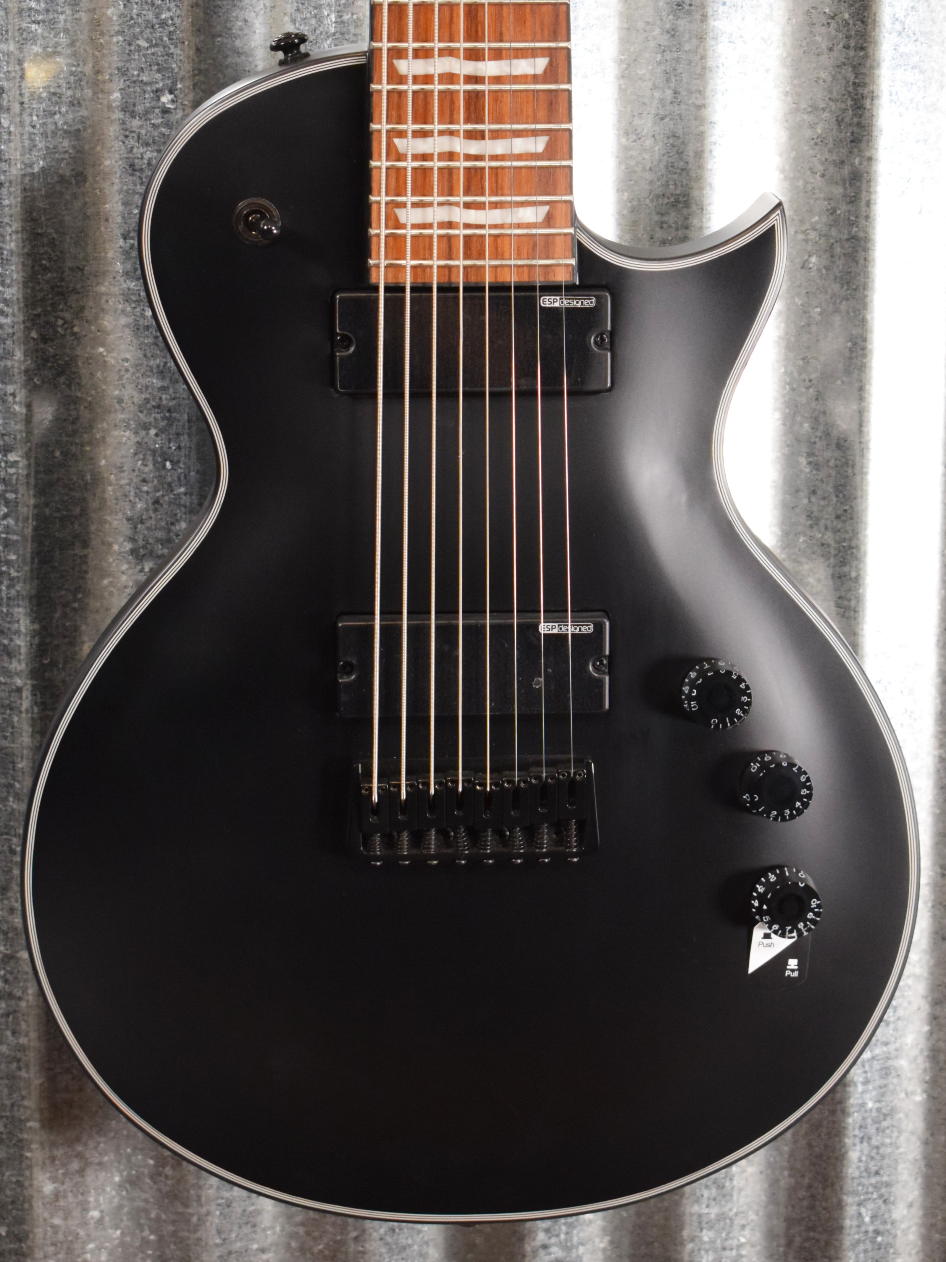 ESP LTD EC-258 Eight String Black Satin Baritone Guitar LEC258BLKS #09 –  Specialty Traders