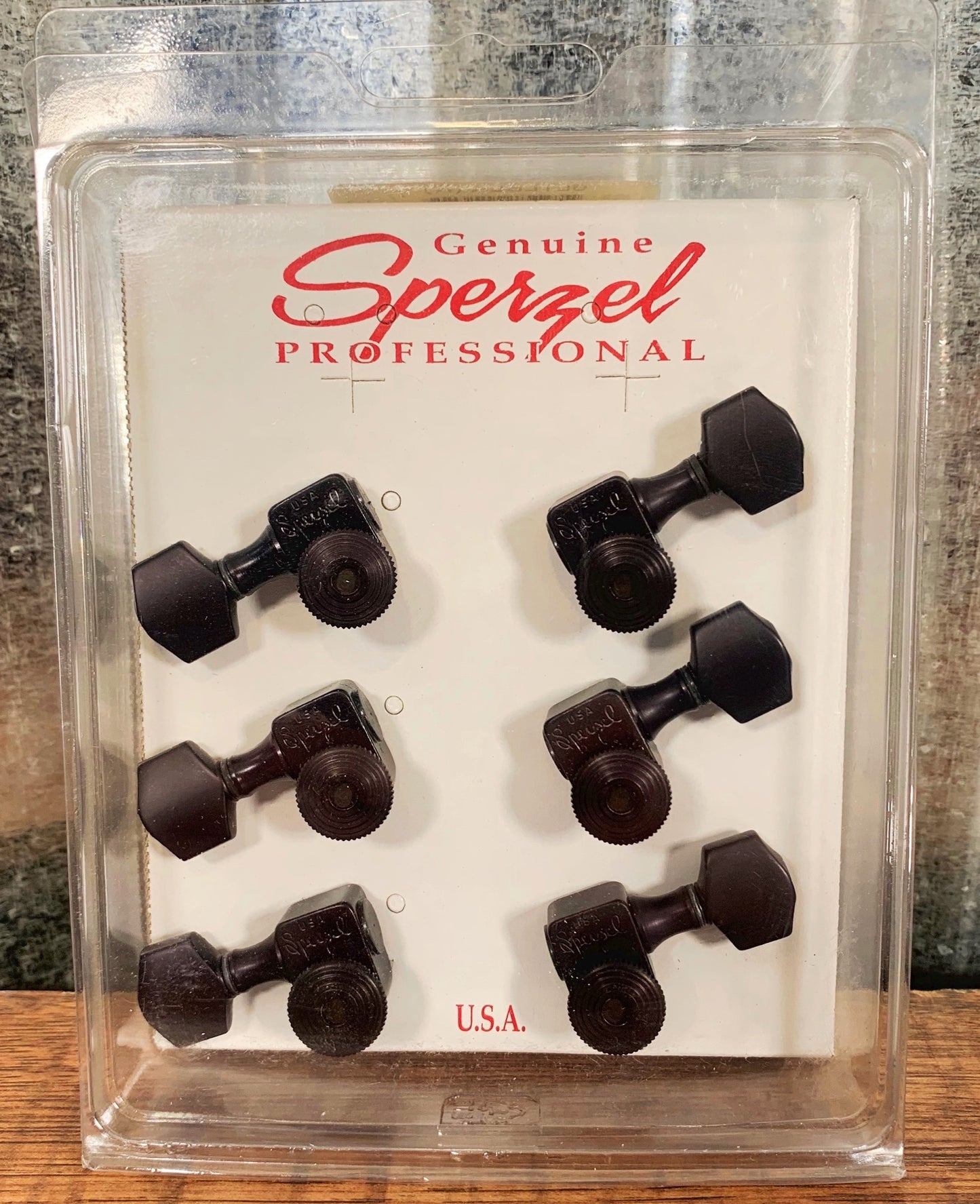 Sperzel USA 3X3TLBLK 3+3 Locking Guitar Tuning Machine Set Black