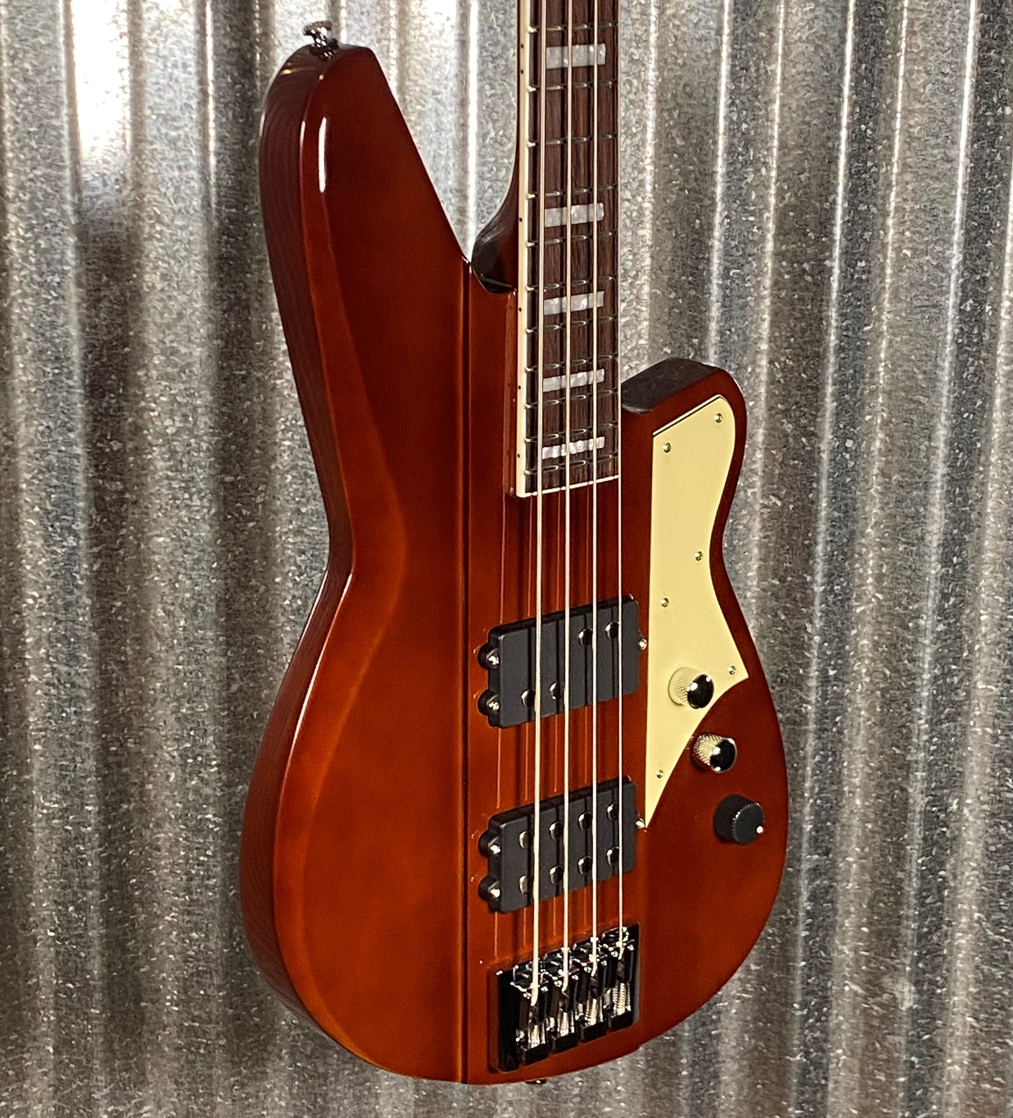 Reverend Thundergun 4 String Bass Violin Brown #8636