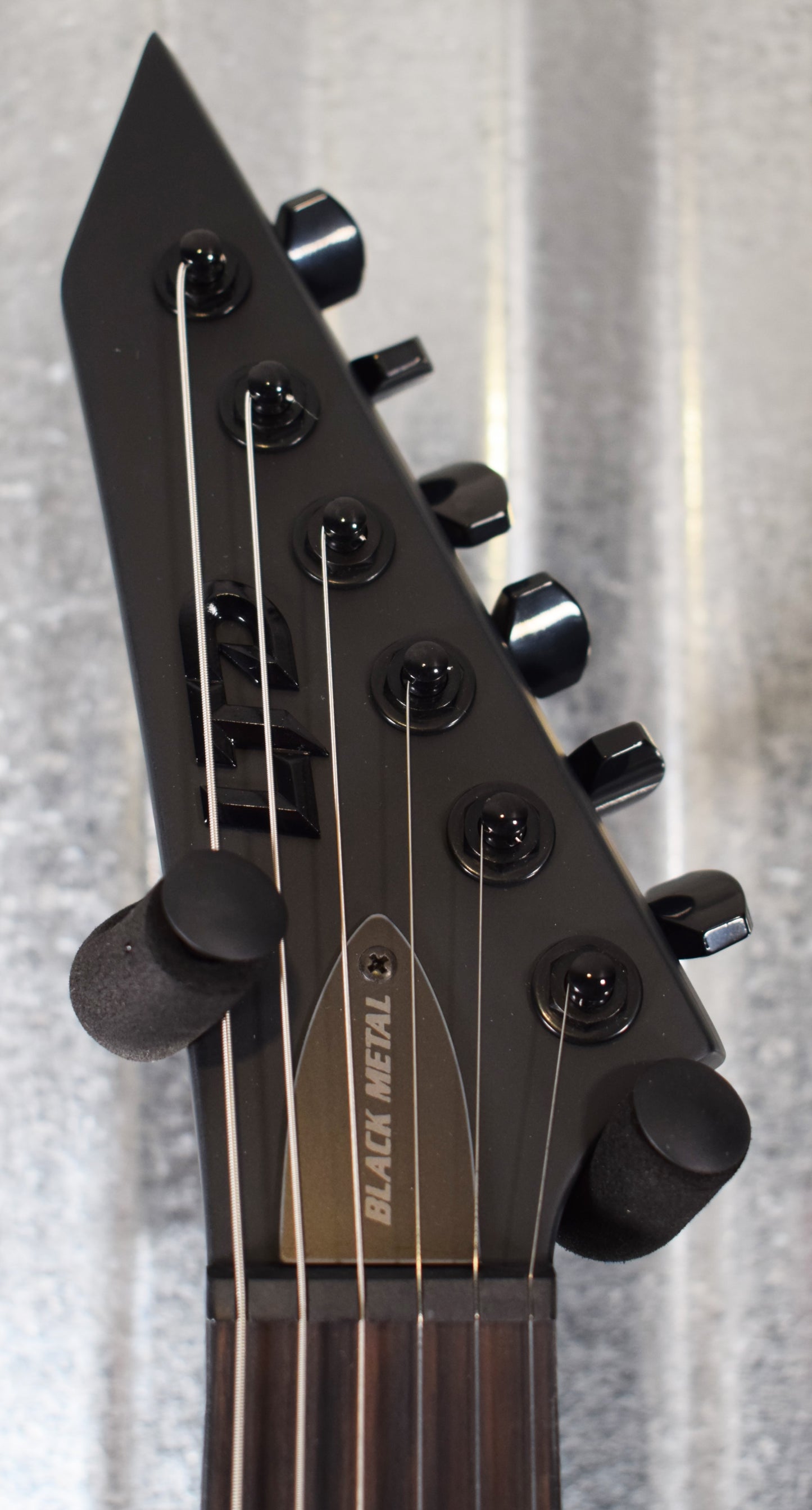 ESP LTD M-HT Black Metal Satin Seymour Duncan Guitar LMHTBKMBLKS #0743 B Stock