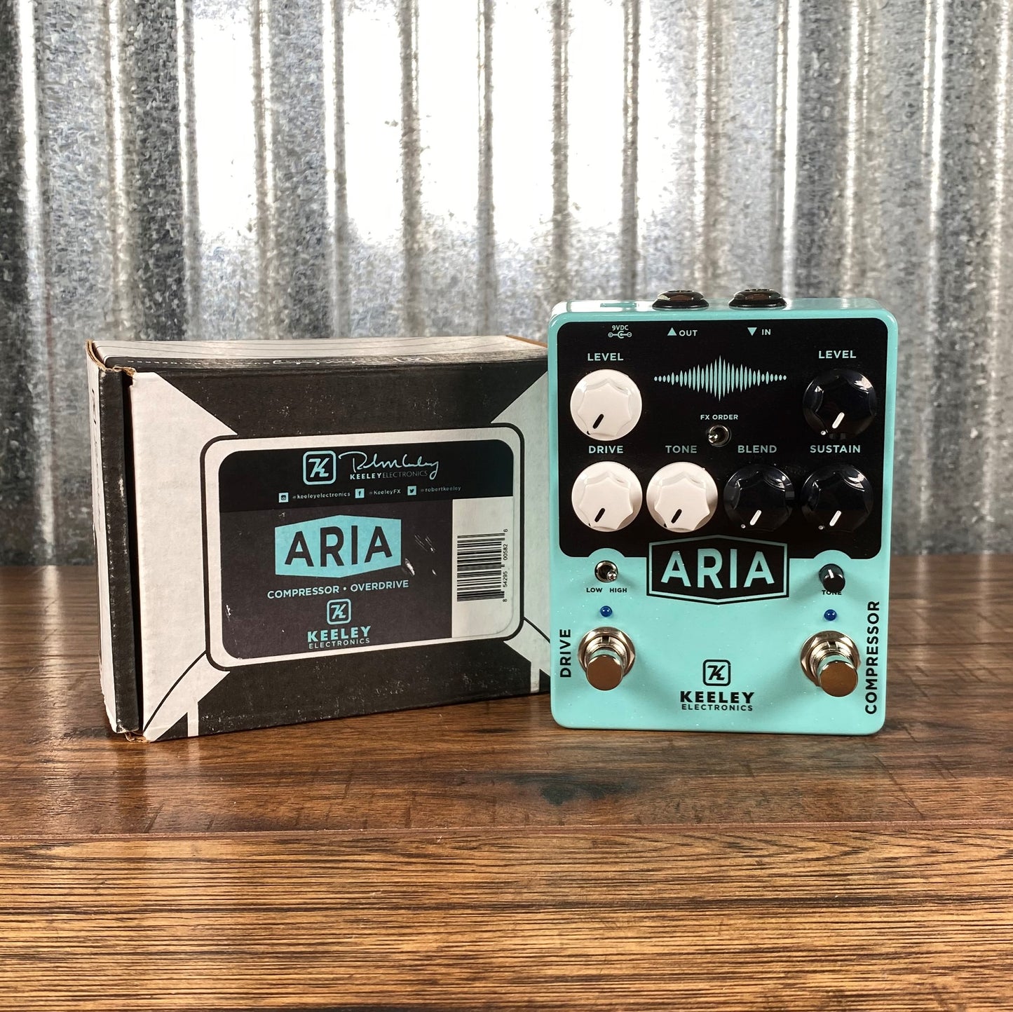 Keeley Aria Compressor Overdrive Guitar Effect Pedal Used