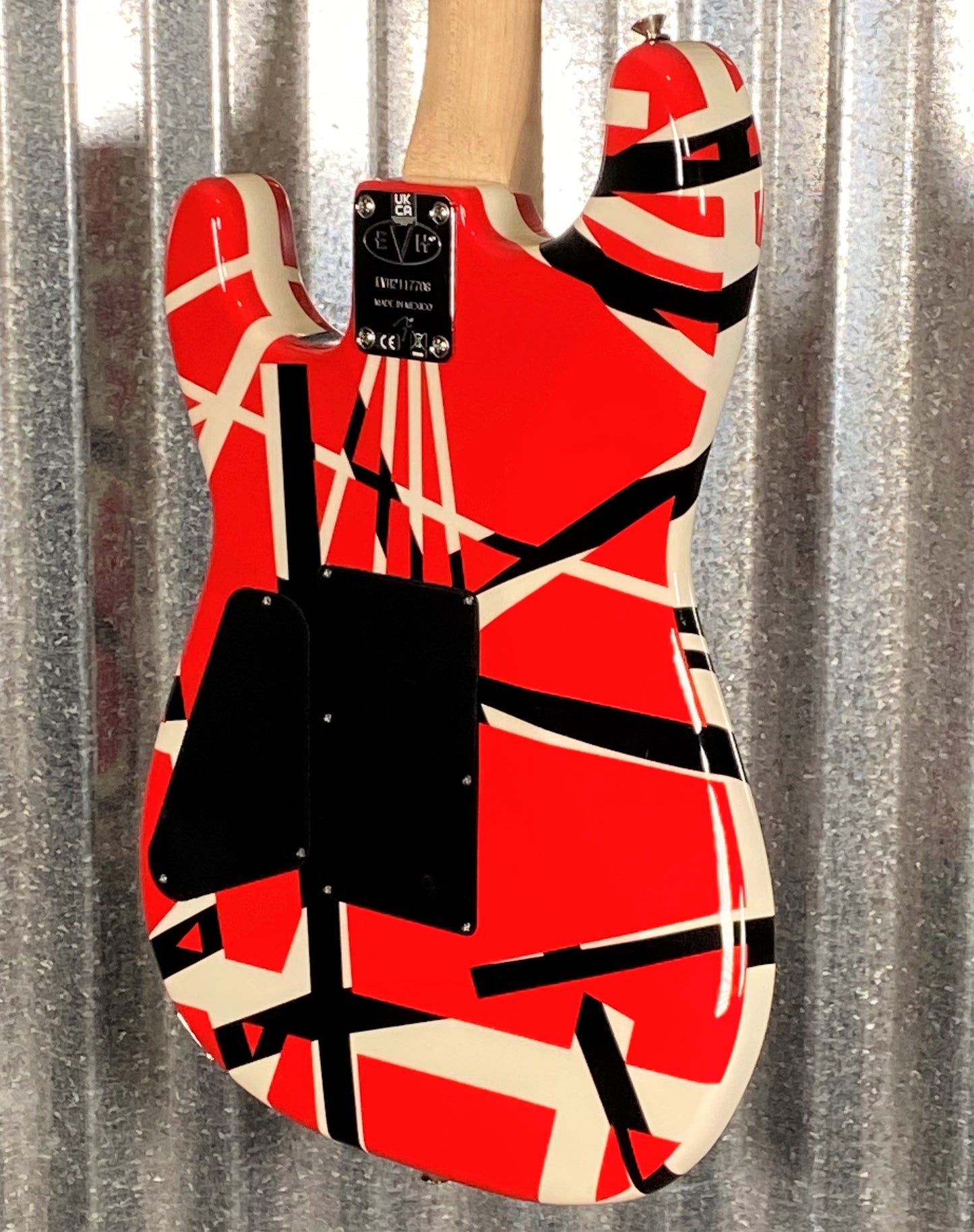 EVH Striped Series Red with Black Stripes Guitar & Case #7706 Used