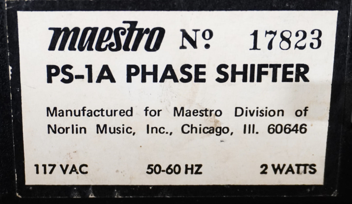 Maestro PS-1A Vintage Phase Shifter Keyboard & Guitar Effect Pedal Used
