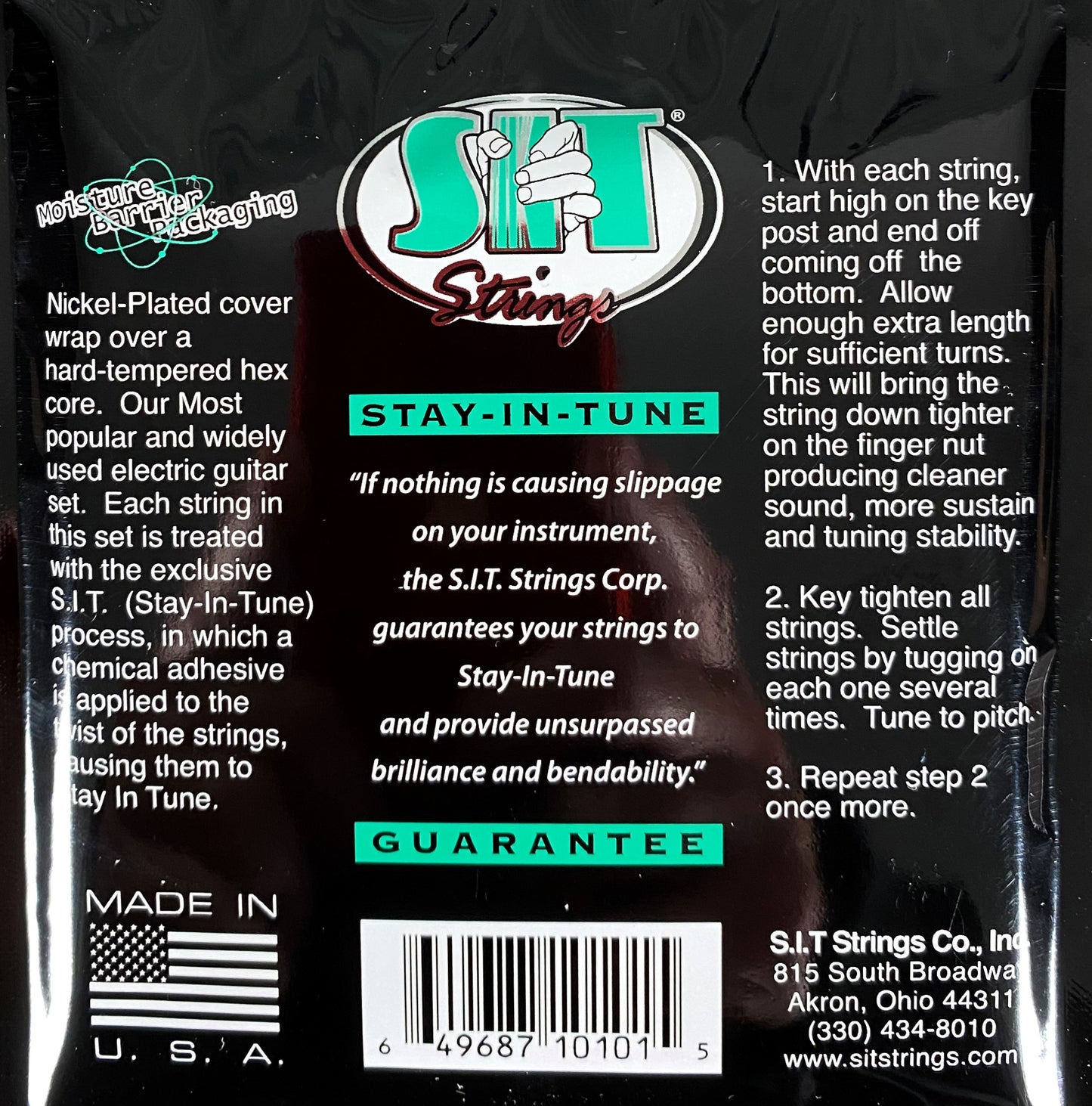 SIT Strings S838 Power Wound Nickel Ultra Light Electric Guitar String Set 3 Pack