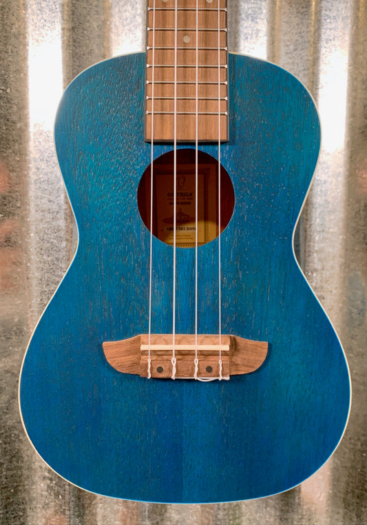 Ortega Guitars RUOCEAN Ocean Blue Okoume Top Concert Ukulele