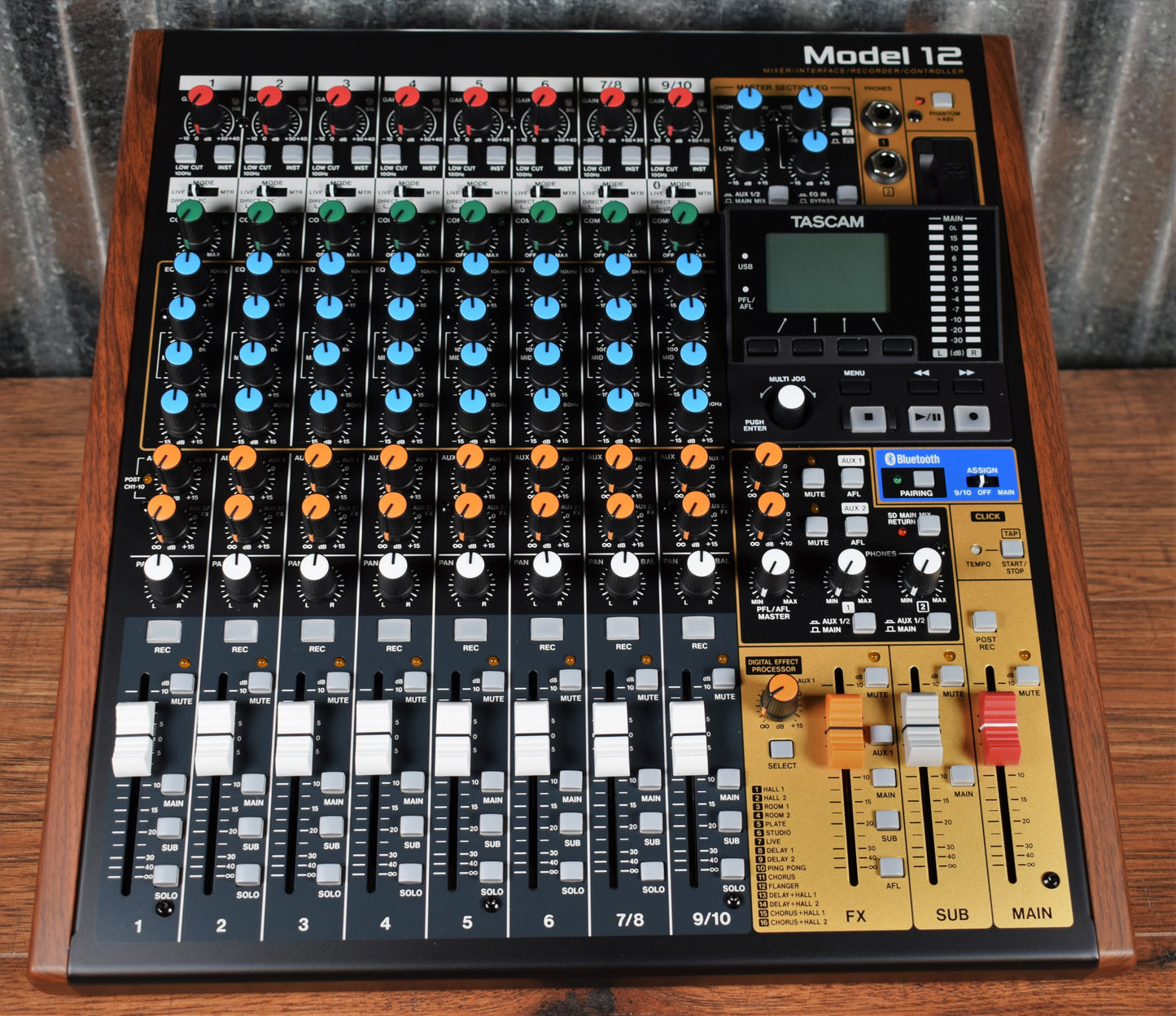 Tascam Model 12 Mixer USB Audio Interface Recorder Controller B Stock