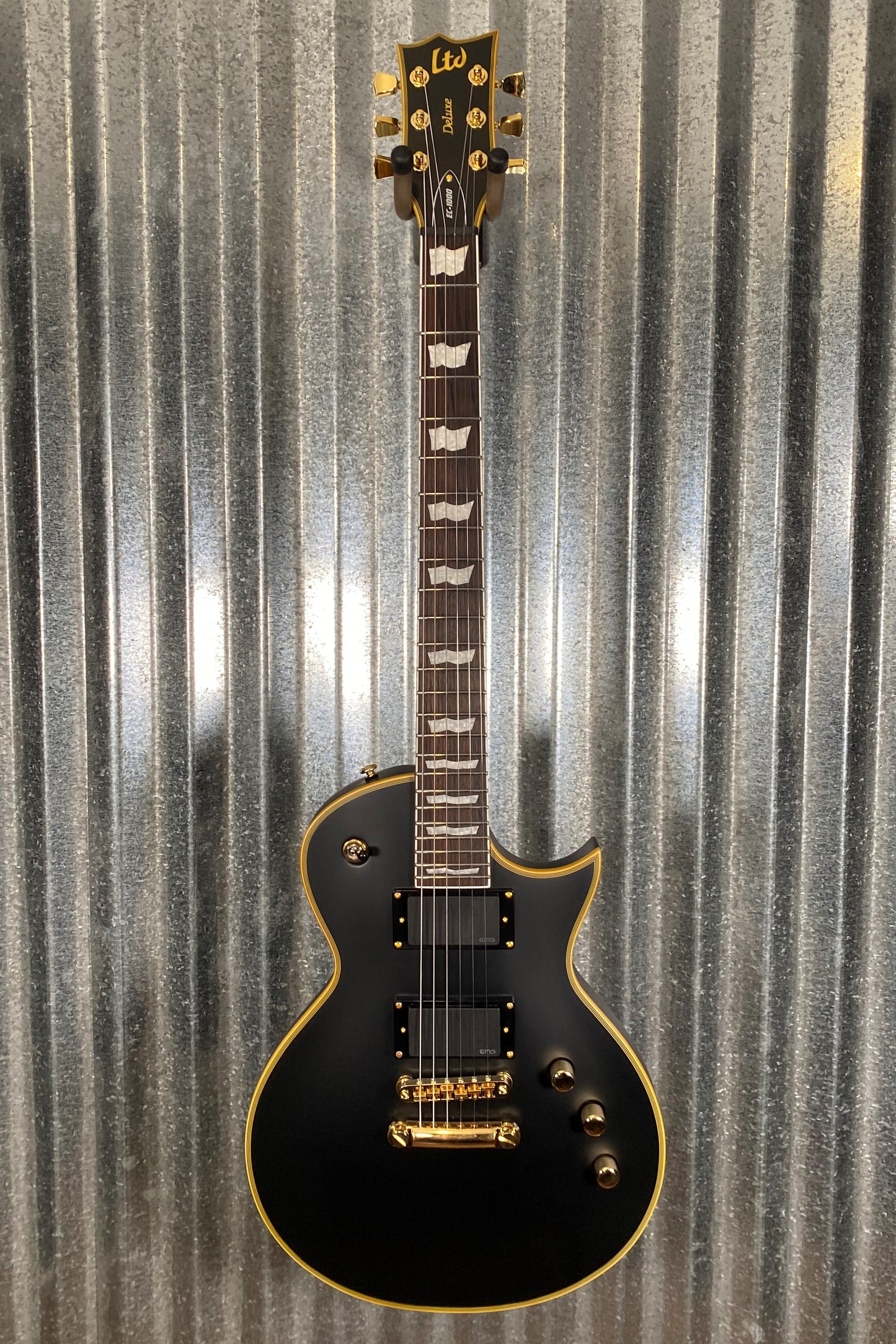 ESP LTD EC-1000 Eclipse EMG Vintage Black Guitar LEC1000VB #0219 Used