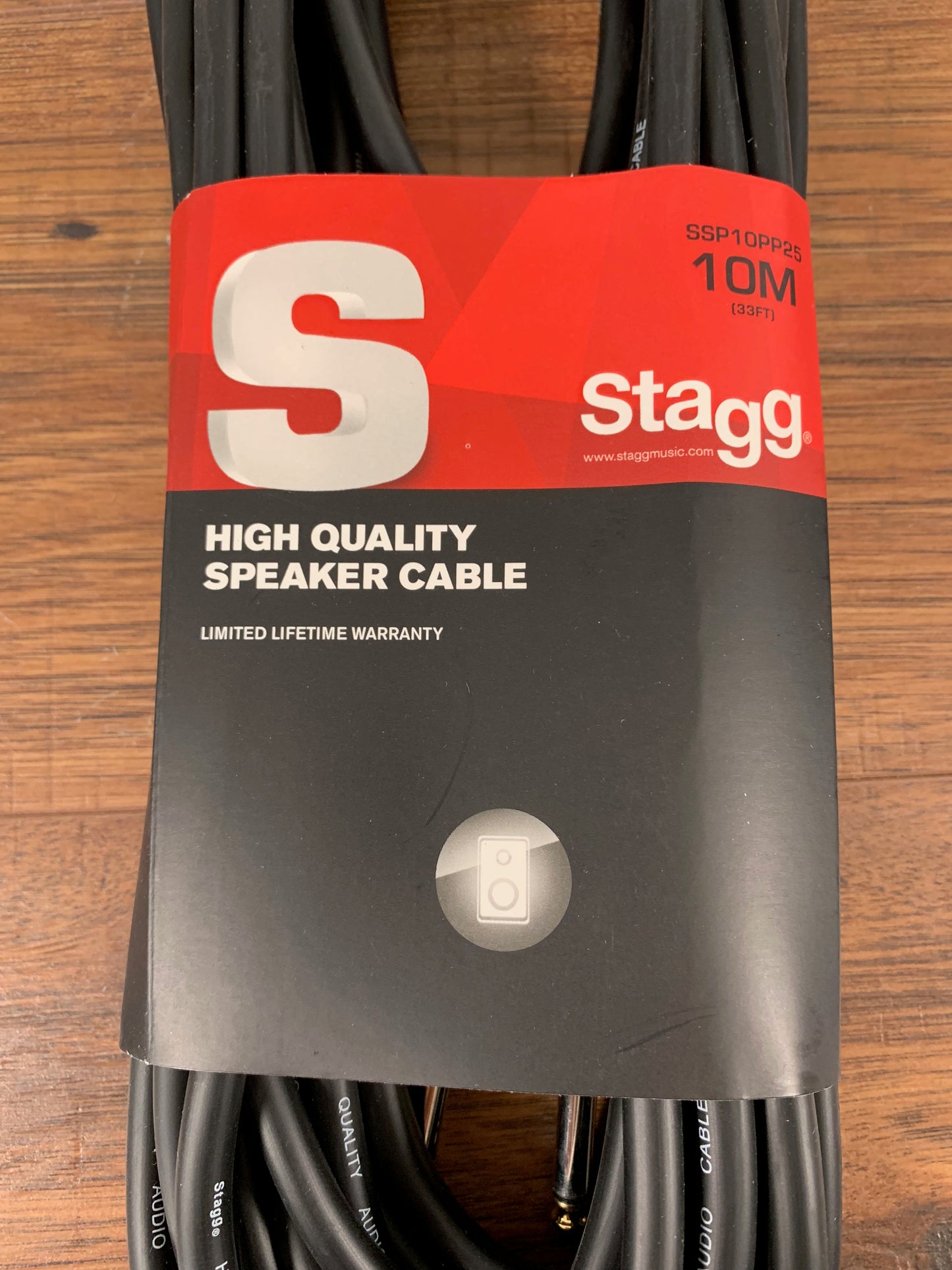 Stagg SSP10PP25 10M 33 ft 14GA Jack-Jack Speaker Cable