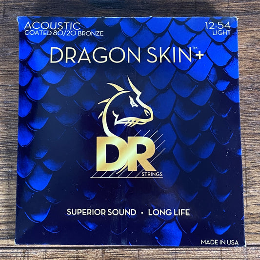 DR Strings DA8-12 Dragon Skins + Coated 80/20 Acoustic Guitar Set Light 12-54