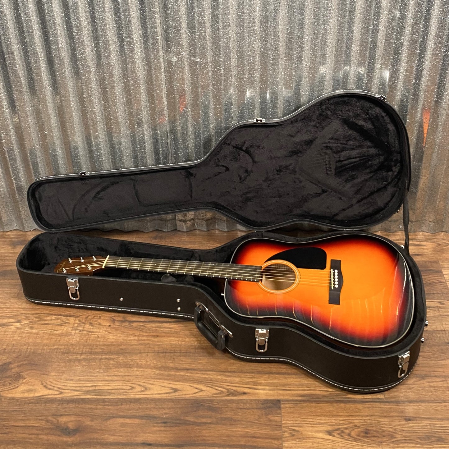 Fender CD-60 Dread Sunburst Dreadnought Acoustic Guitar & Case #2340 Used