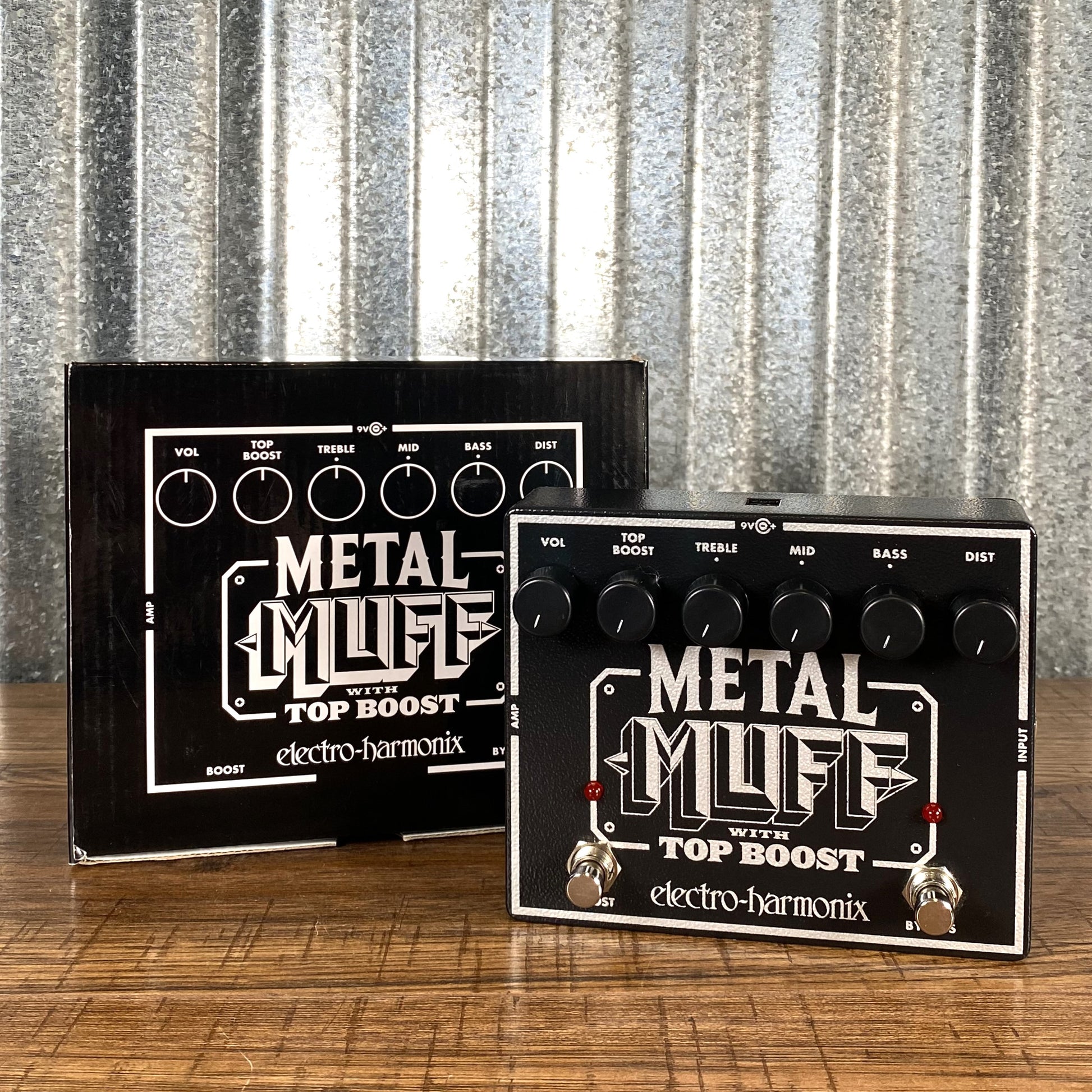 ehx distortion pedals Electro-Harmonix EHX Metal Muff with Top Boost Distortion Guitar Effect Pedal