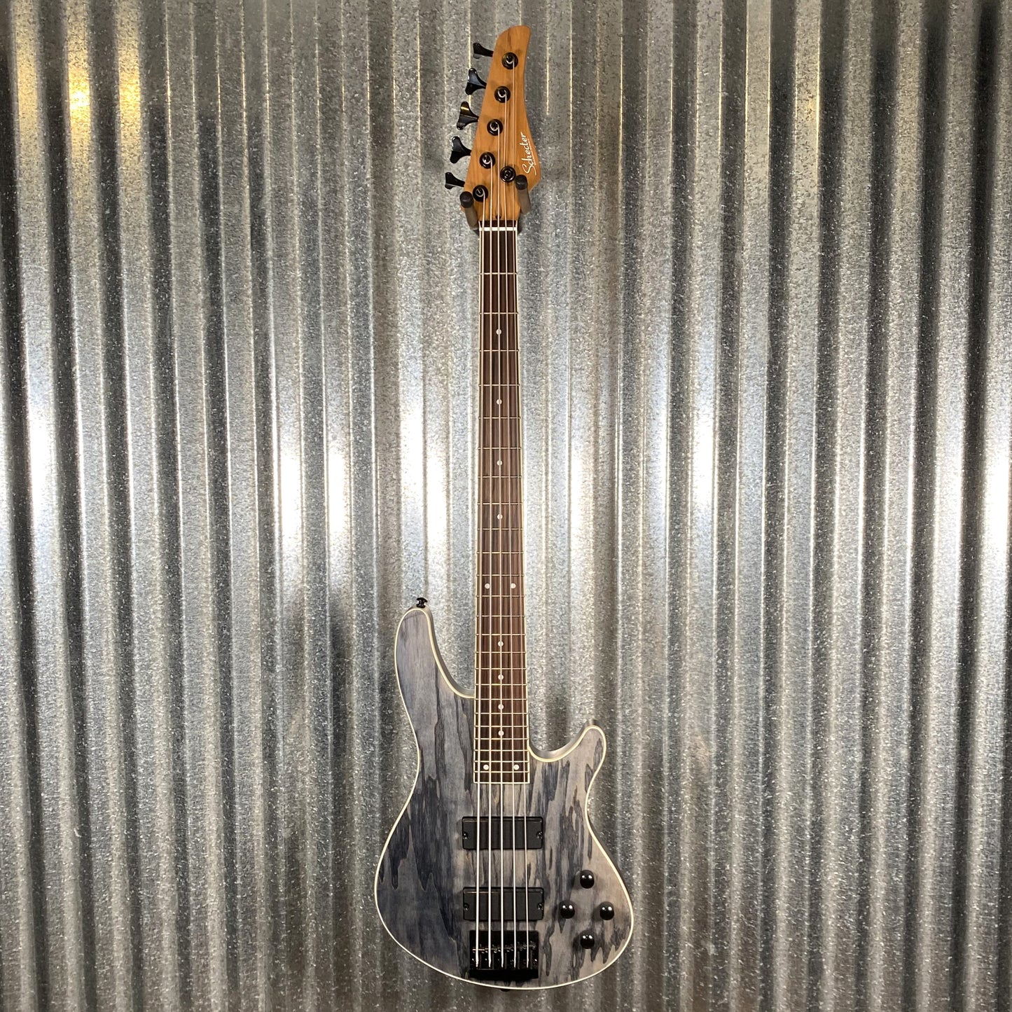 Schecter C-5 Standard Charcoal Satin 5 String Bass #1008 Blem