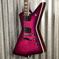 Westcreek Revenge Explorer Flame Transparent Purple Burst Guitar #1036 Used