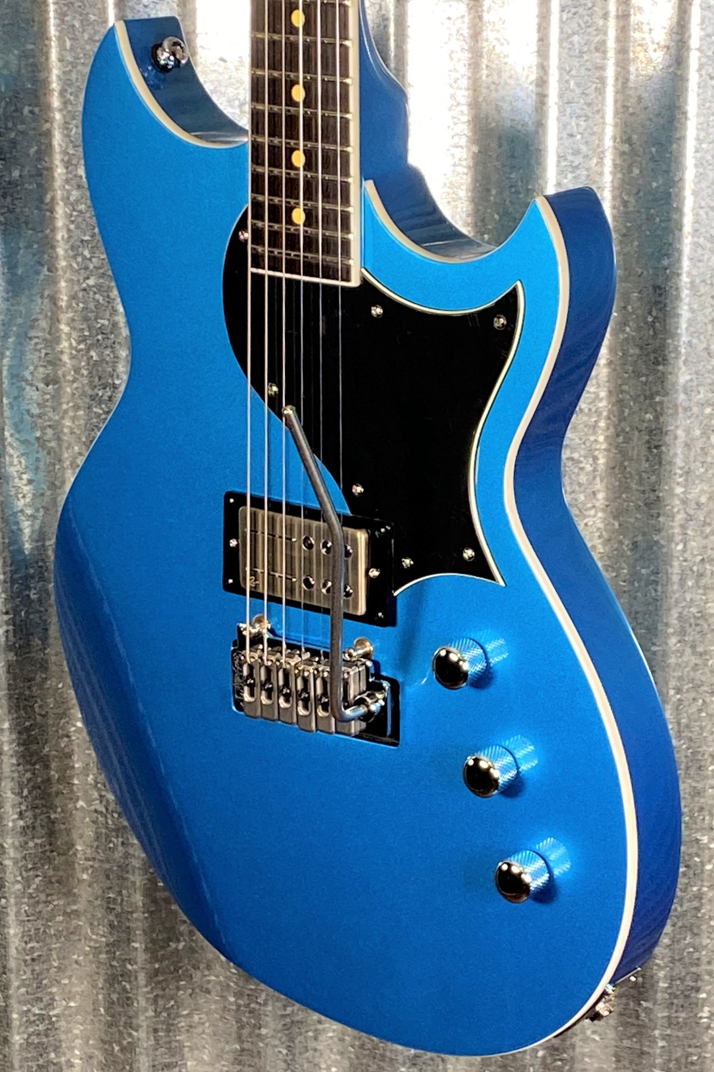 Reverend Reeves Gabrels Dirtbike Metallic Blue Guitar & Case #0173