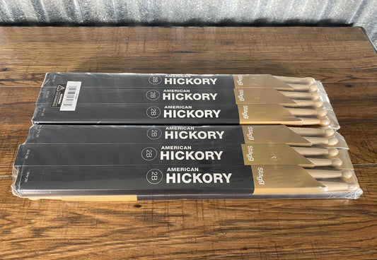 Stagg SHV2B American Hickory 2B Wood Tip Drum Sticks 12 Pair