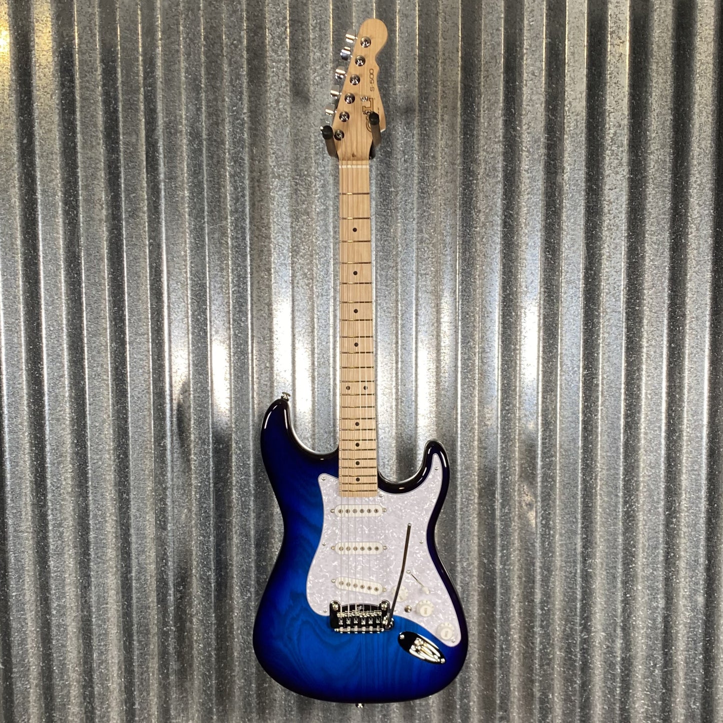 G&L USA Fullerton Deluxe S-500 Blueburst Guitar & Bag S500 #8192
