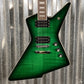 Westcreek Revenge Explorer Transparent Greenburst Guitar #0921 Used