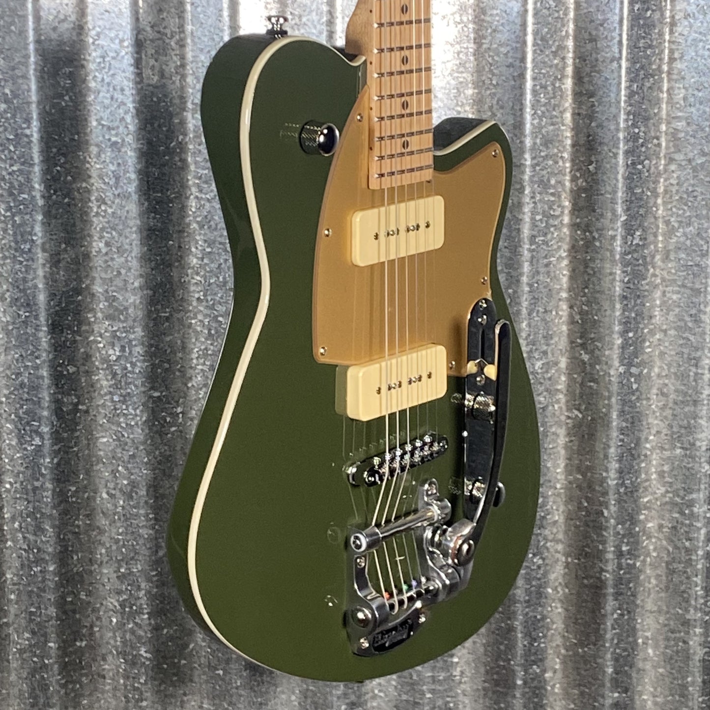 Reverend Charger 290 Bigsby Army Green Guitar #65473