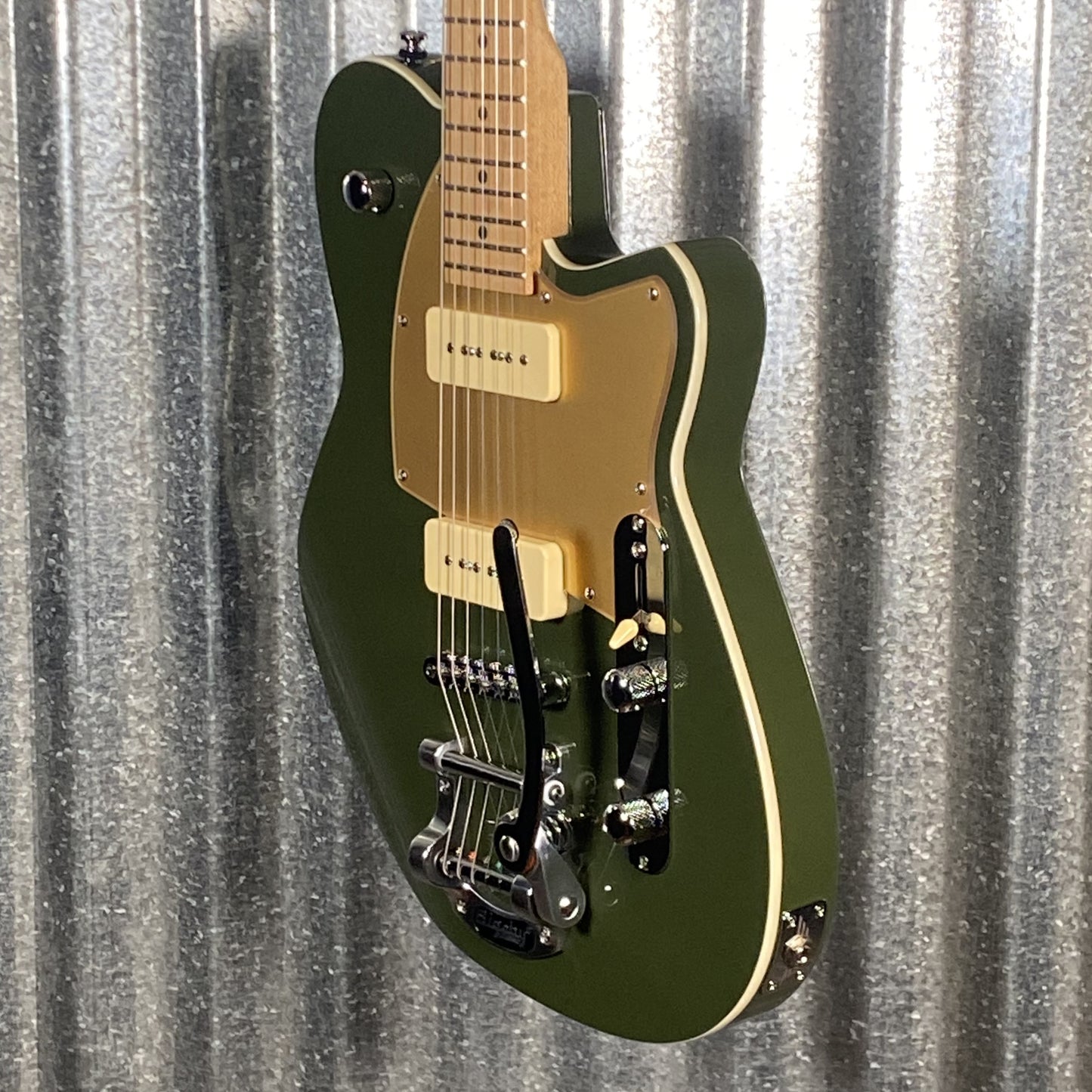 Reverend Charger 290 Bigsby Army Green Guitar #65473