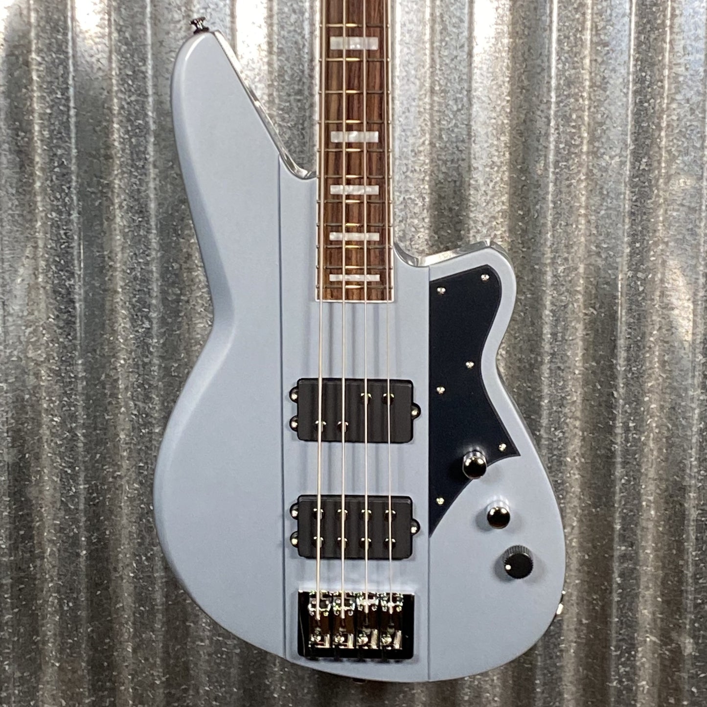 Reverend Thundergun 4 String Bass Metallic Silver Freeze #65840