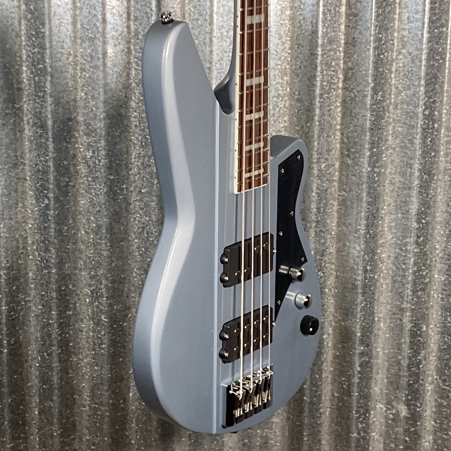 Reverend Thundergun 4 String Bass Metallic Silver Freeze #65840