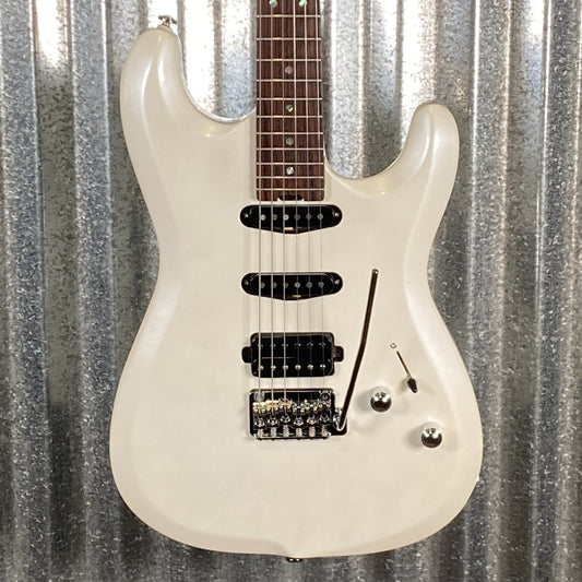 Musi Capricorn Fusion HSS Superstrat Pearl White Guitar #0155 Used