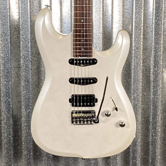 Musi Capricorn Fusion HSS Superstrat Pearl White Guitar #0136 Used