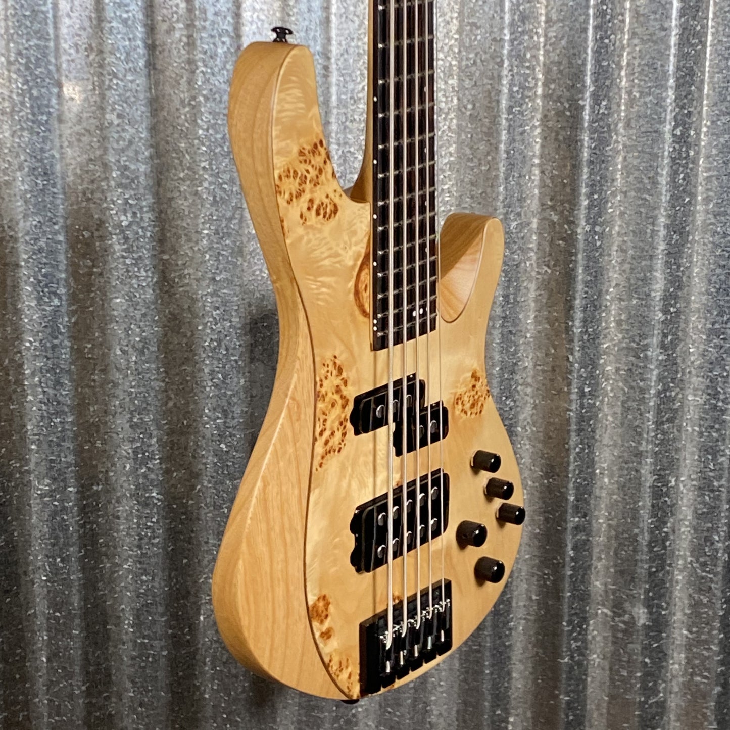 Schecter Reaper 5 String Bass Poplar Burl Top Natural Satin #0778